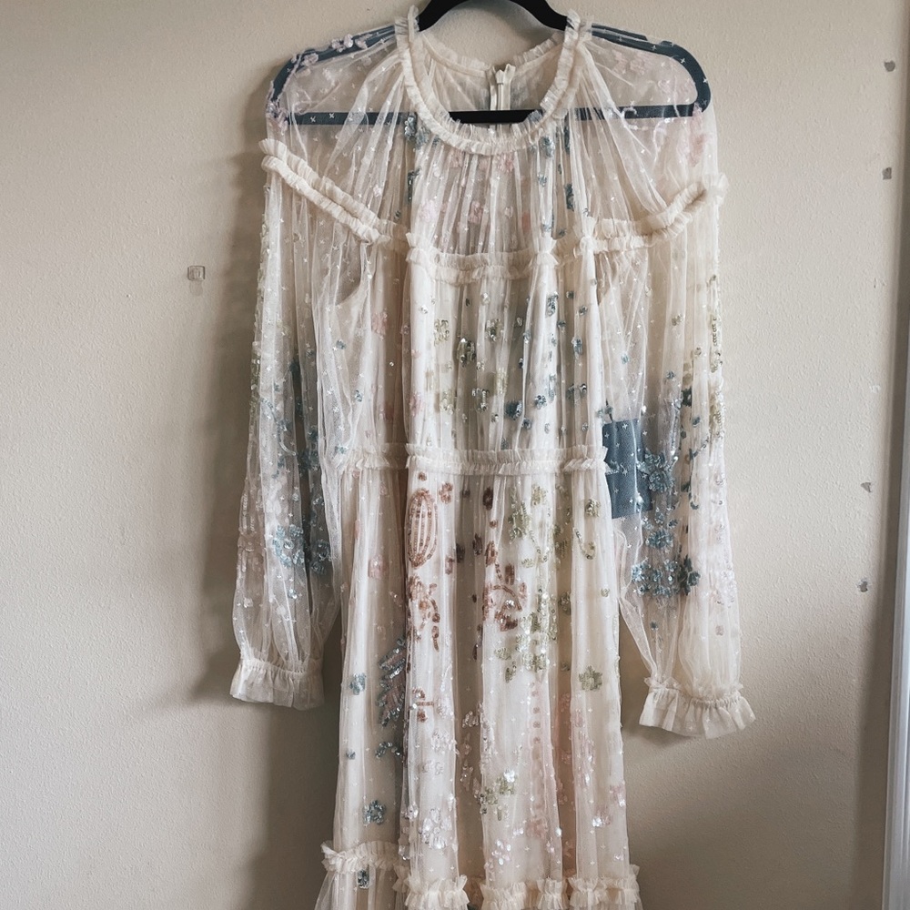 BHLDN Needle&Thread Delphine Sequin Ballerina Gown